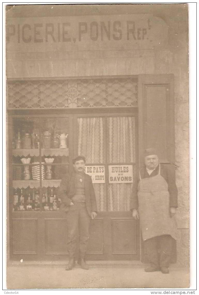 CARTE PHOTO  COMMERCE  EPICERIE  NON SITUE - Winkels