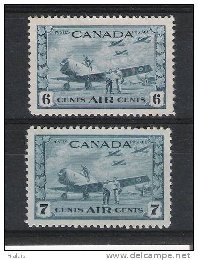 00757 Canada Yvert Aereos 9 - 10 (*) Cat. Eur. 7,50 - Aéreo