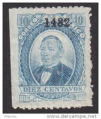 Mexico, Scott # 134, Mint Hinged, Benito Juarez, Issued 1882 - Mexico