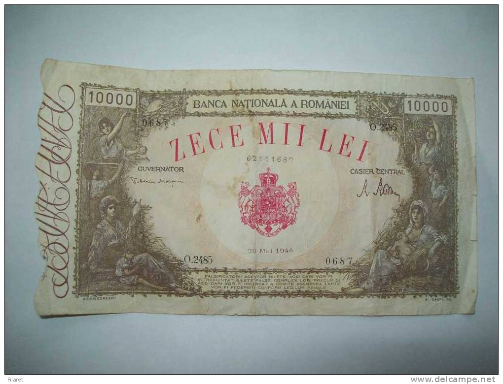 ROMANIA-10.000(ZECE MII) LEI ,1946 - Roumanie