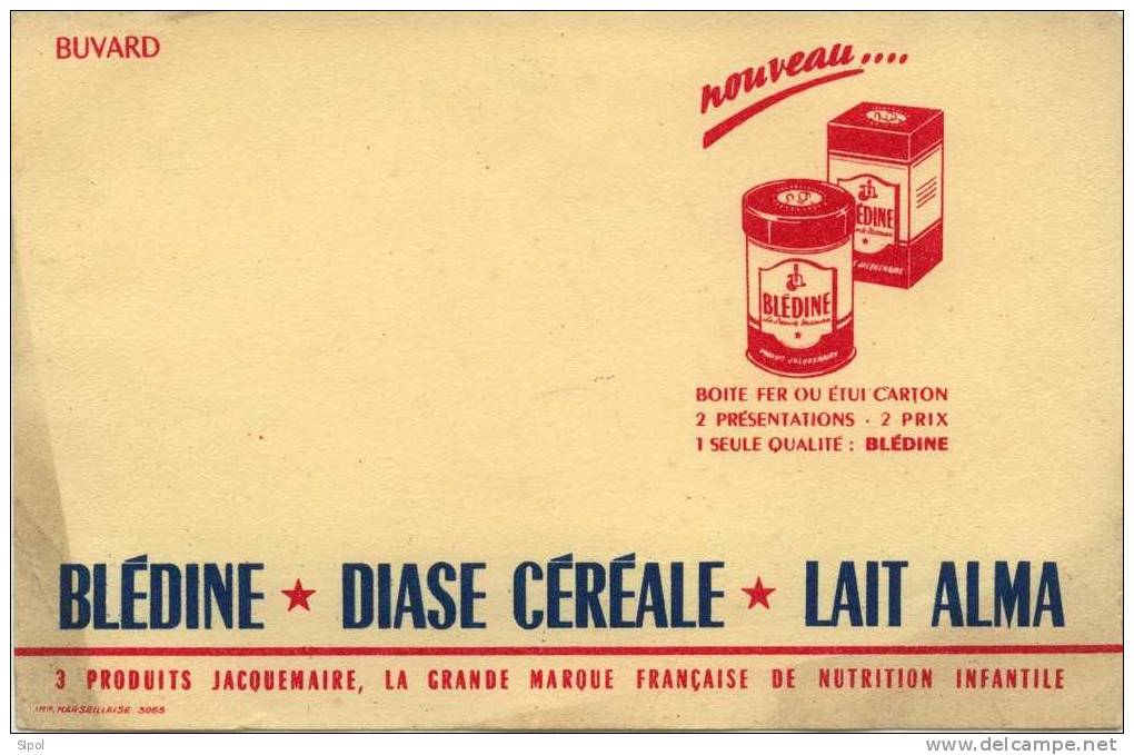 Buvard Publicitaire :Blédine Diase Céréale Lait Alma Année ?? - L