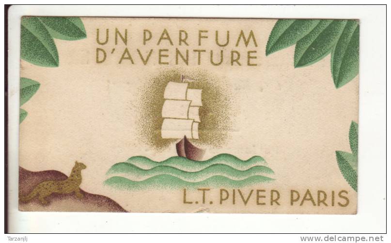 Carte Parfumée "Un Parfum D'Aventure" L.T. Piver Paris - Parfumreclame (tijdschriften)