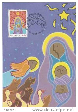 Australia-2003 Christmas,45c The Nativity    Maximum Card - Christmas