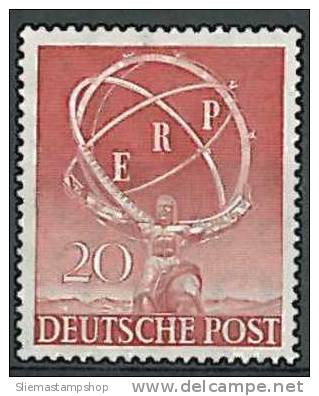 GERMANY BERLIN - 1950 EUROPEAN RECOVERY - V1361 - Ungebraucht