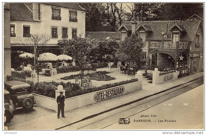 Carte Postale Ancienne Barbizon - Les Pleïades - Hôtel Restaurant - Barbizon