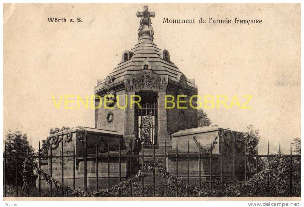 WOERTH S S      MONUMENT DE L ARMEE FRANCAISE      GUERRE - Woerth