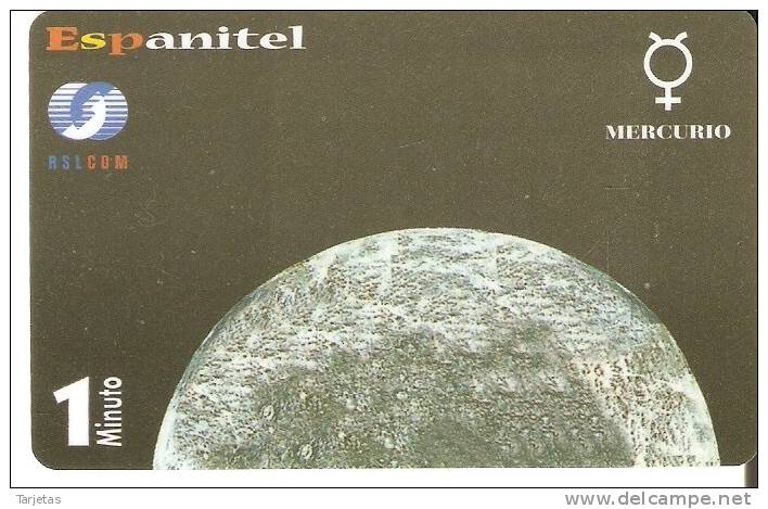 TARJETA DE ESPAÑA DE ESPANITEL DE MERCURIO NUEVA-MINT TIRADA 250 - Astronomia