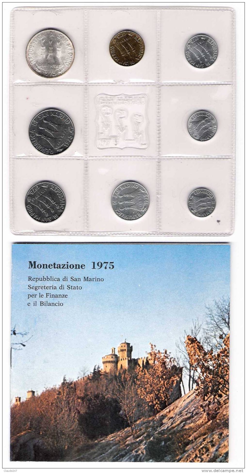 San Marino Divisionale 1975 FDC Confezione Originale - Saint-Marin