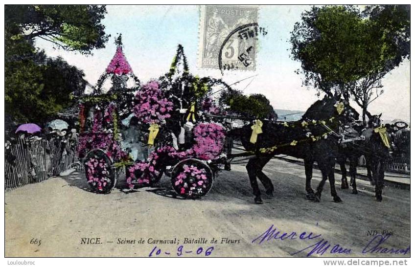 06 NICE SCENES DE CARNAVAL BATAILLE DE FLEURS 1906 - Carnaval