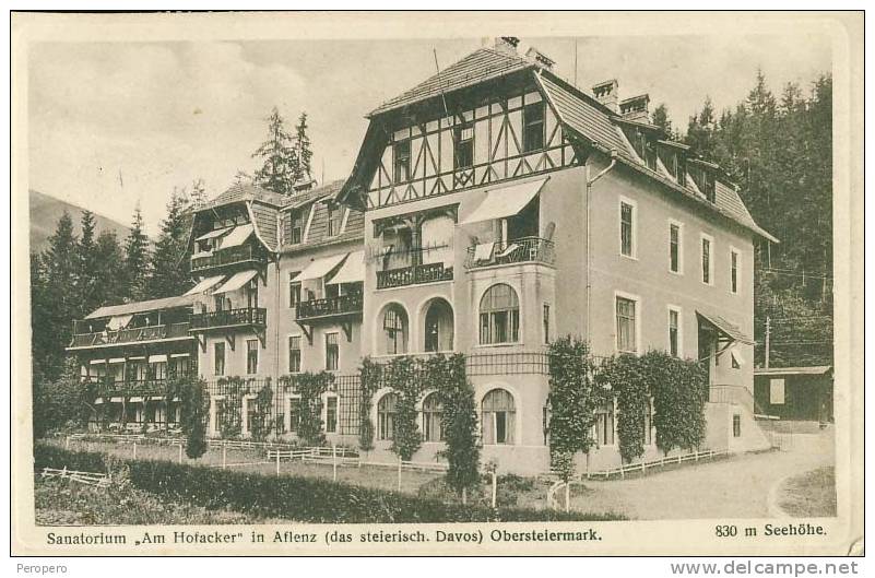 AK OBERSTEIERMARK SANATORIUM "AM HOFACKER" IN AFLENZ, DAS STEIER.DAVOS,KUNSTVERLAG:P.STEINER,No. 5012.OLD POSTCARD - Other & Unclassified