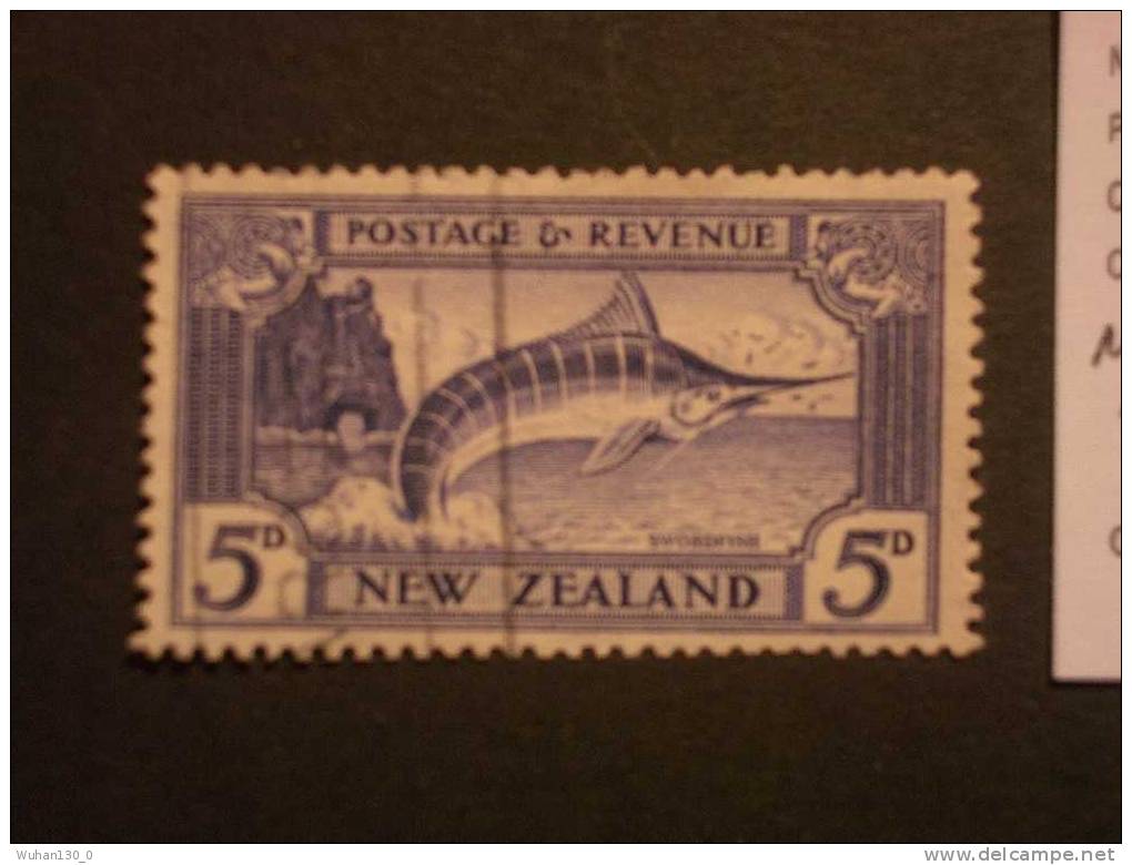 NOUVELLE  ZELANDE  ( O )   De  1935     "   Série Courante : Espadon    "     1  Val . - Used Stamps