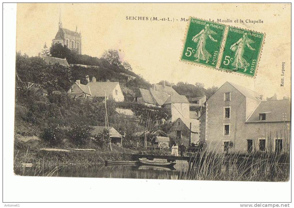 SEICHES -MATHEFLON --Le Moulin Et La Chapelle - Seiches Sur Le Loir