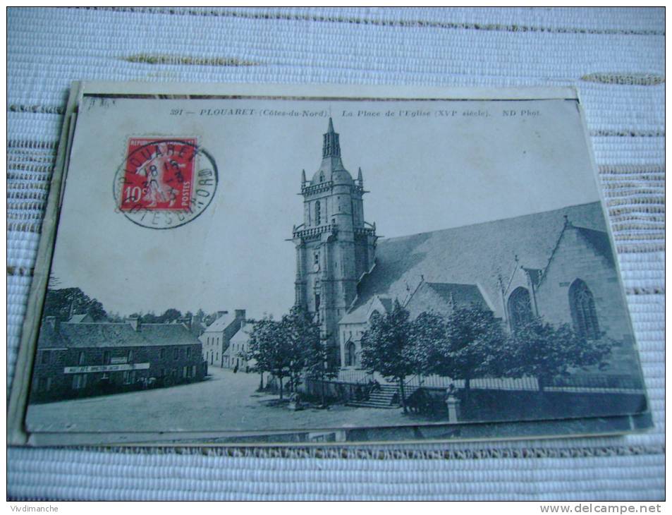 22 - PLOUARET - 391 - PLACE DE L ´EGLISE - AU CAFE BRETON JACOB - BON ETAT - Plouaret