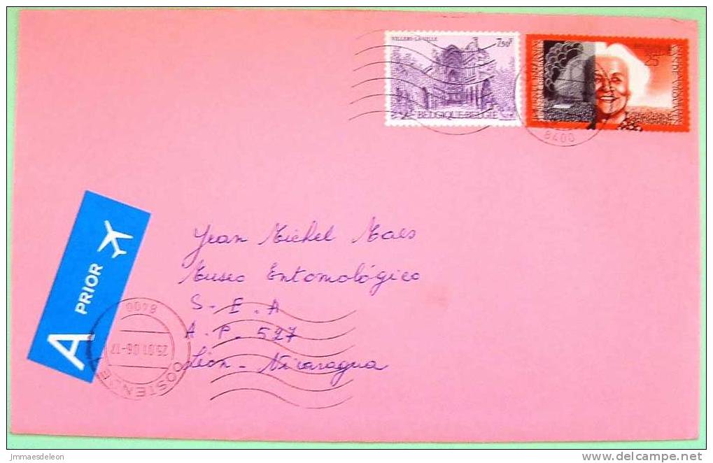 Belgium 2006 Cover Sent To Nicaragua - Cathedral - International Women Day - Emilienne Brunfaut - Cartas & Documentos