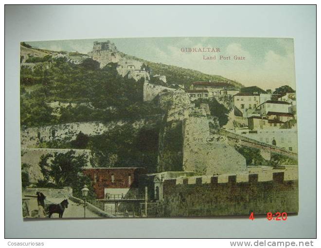 3831  GIBRALTAR  LAND PORT GATE AÑOS / YEARS 1910 MAS DE ESTE PAIS CIUDAD EN MI TIENDA - Gibraltar