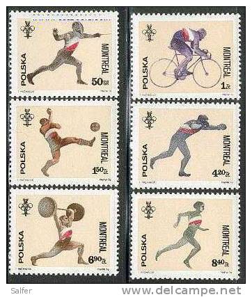 POLONIA  1976  OLIMPIADI DI MONTREAL   MNH - Summer 1976: Montreal