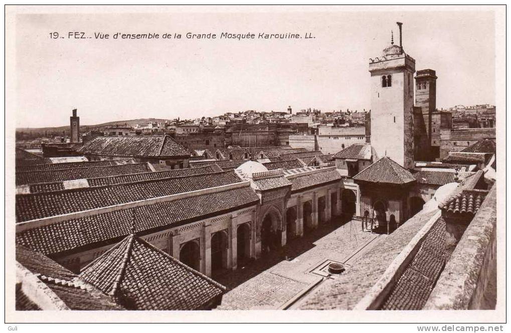 Maroc - FEZ - Fès - Vue D´ensemble De La Grande Mosquée Karaouiine - * PRIX FIXE  - Editions :LL   N°19 - Fez (Fès)