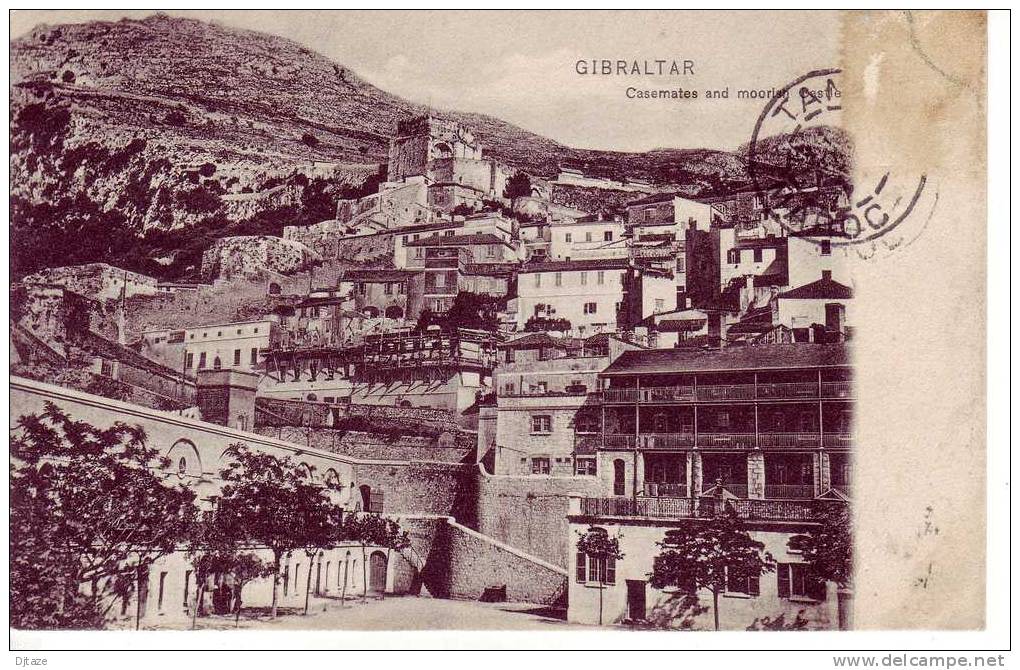 Gibraltar     - Casemates And Moorish Castle - Ed. ? 1907 - 360 - Gibraltar