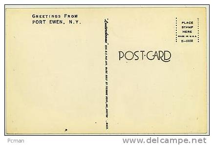 A GREAT BIG HELLO, On Back --> GREETINGS FROM PORT EWEN, N.Y. - LARGE LETTER - 1950-60's - Other & Unclassified