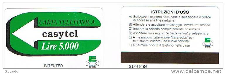 TELECOM ITALIA  .  USI SPECIALI - CAT. C. & C. 4663 - EASYTEL 1995 (RIF, CP) - Usos Especiales