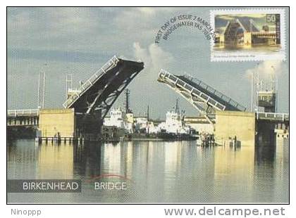 Australia-2004 Landmark Bridges,50c Birkenhead Bridge Port Adelaide  Maximum Card - Bridges