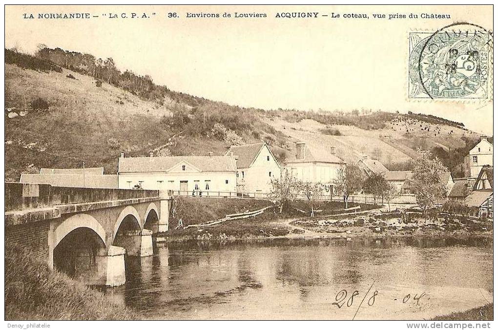 27/ ENVIRONS DE LOUVIERS / ACQUIGNY LE COTEAU VUE PRISE DU CHATEAU - Acquigny