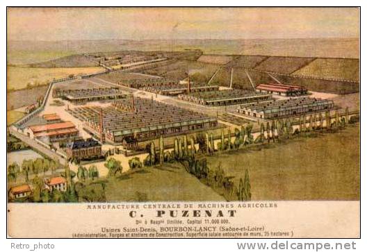 C. Puzenat, Manufacture Centrale De Machines Agricoles ( Adresse Au Verso à Robion, Vaucluse ) - Advertising