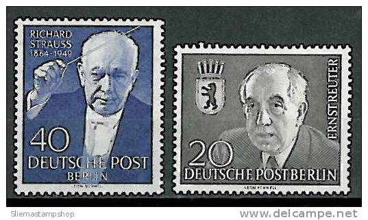 GERMANY BERLIN - 1954 SELECTION 2 STAMPS - V1371 - Ungebraucht