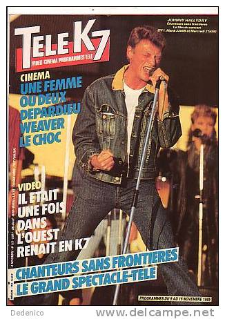 Johnny  HALLYDAY  :.6  COUVERTURES    :  TELE K7 - Music