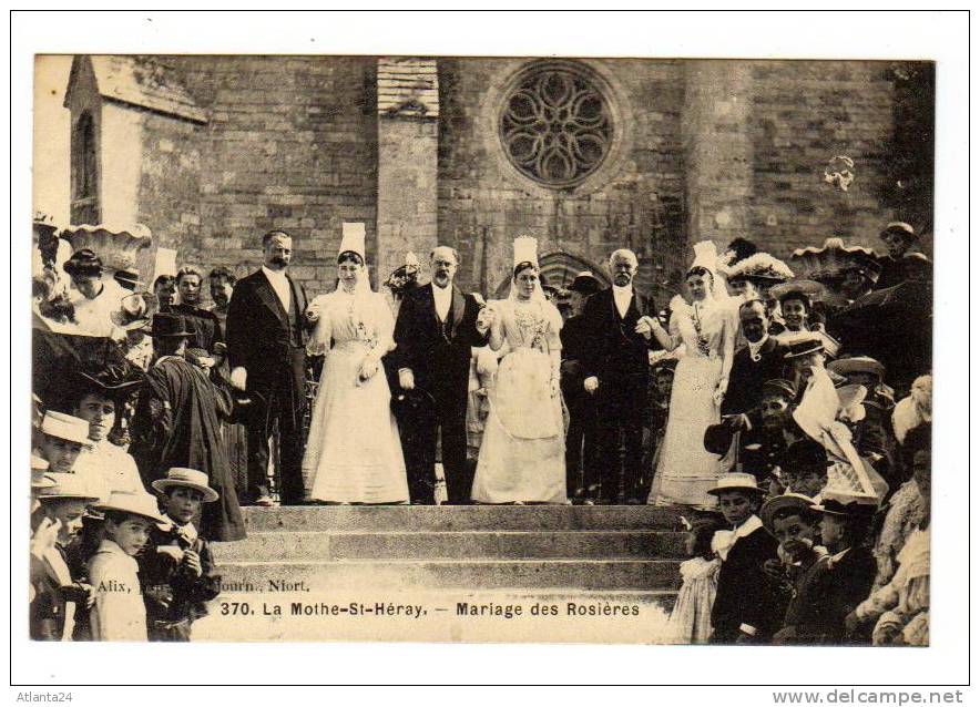 LA MOTHE SAINT HERAY - MARIAGE DES ROSIERES N°370  (ANIMME - NOCE - MARIEE)  (D79) - La Mothe Saint Heray