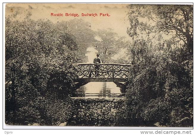 Dulwich Park  Rustic Bridge - London Suburbs