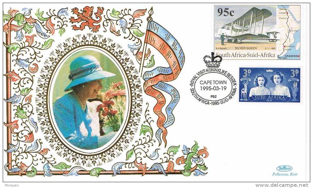 2203. S.P.D. CAPETOWN (south Africa) 1995.  Silver Queen Avion - FDC