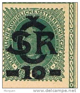 Sobrecarga CSR -10, Sobre Entero Postal Austriaco. Variedad - Ansichtskarten