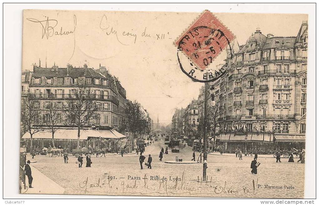 Paris 12 ème Arr (75) : Rue De Lyon Env 1907 (animée). - Distrito: 12