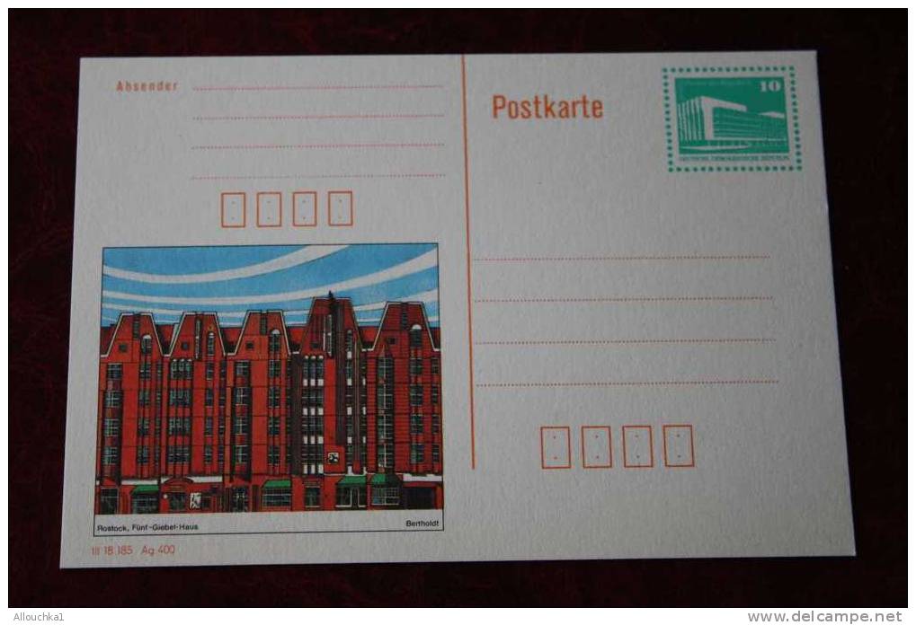 ENTIER POSTAL ENTIERS POSTAUX DDR DEUSTCHE DEMOKRATISCHE REPUBLIK ALLEMAGNE DE L´ EST PSTKARTE - Postkaarten - Ongebruikt