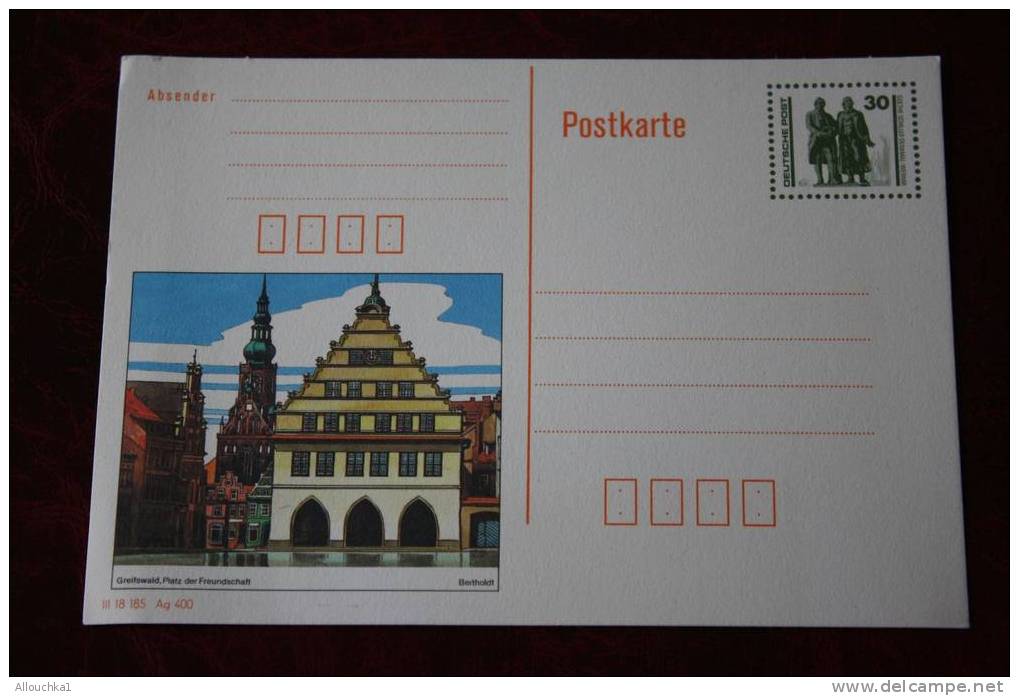 ENTIER POSTAL ENTIERS POSTAUX DDR DEUSTCHE DEMOKRATISCHE REPUBLIK ALLEMAGNE DE L´ EST POSTKARTE - Postkarten - Ungebraucht
