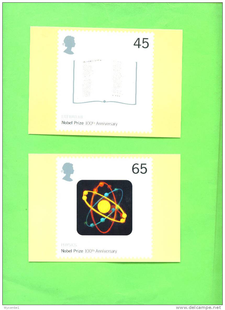 PHQ235 2001 Nobel Prizes - Set Of 6 Mint - Cartes PHQ