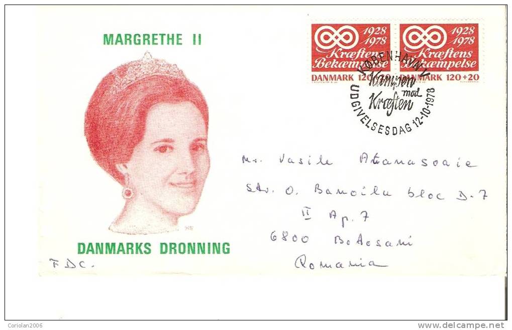 Denmark / Letter / Dragor To Botosani - 1978 - Brieven En Documenten