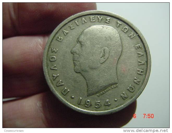 4110 GRECE GREECE GRECIA HELLAS  5 DRACMAS   YEAR  1954 FINE OTHERS IN MY STORE - Greece