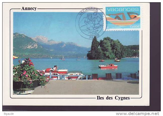 FRANCE CARTE MAXIMUM NUM.YVERT 3493  LES VACANCES - 2000-2009