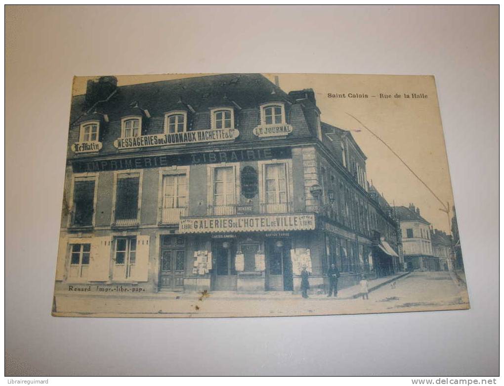 2 Aqn - CPA - SAINT-CALAIS - Rue De La Halle - [72] Sarthe - - Saint Calais