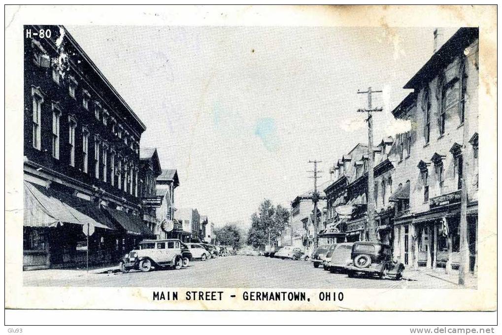 CP - Germantown (USA - Ohio) - Main Street (état Moyen) - Sonstige & Ohne Zuordnung