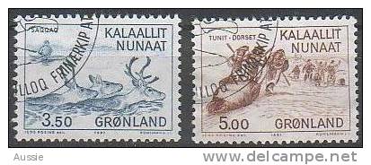 Groenland Greenland 1981 Yvertn° 119-20 (°) Oblitéré Cote 4 € Faune - Used Stamps