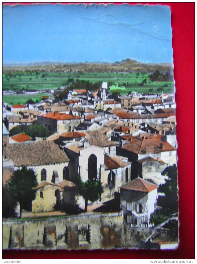 CPSM- 63-PUY DE DOME -EN AVION AU-DESSUS DE... MARINGUES-L'EGLISE -CARTE EN ETAT MOYEN/ MAUVAIS -3 PHOTOS DE LA CARTE - Maringues