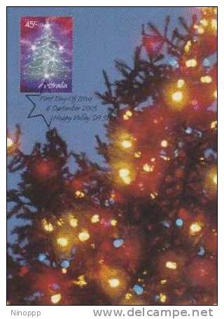 Australia-2005 Marking The Occasion,45c  Christmas Tree   Maximum Card - Maximum Cards