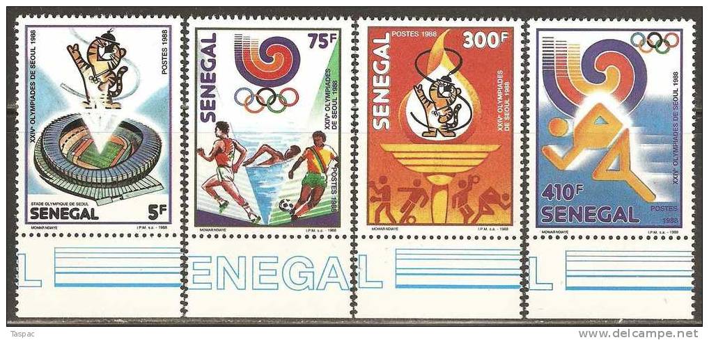 Senegal 1988 Mi# 983-986 ** MNH - Summer Olympics, Seoul - Estate 1988: Seul