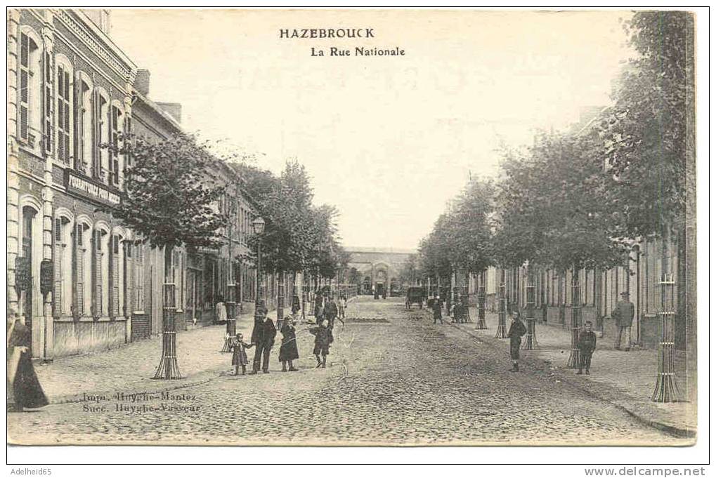 Hazebrouck Rue Nationale Imp. Huyghe-Mantez, Succ. Huyghe-Vasseur - Hazebrouck