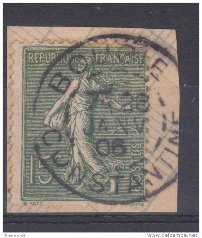 Lot N°9260   N°129 Sur Petit Fragment, Oblit BOUGIE (CONSTANTINE) - 1903-60 Sower - Ligned