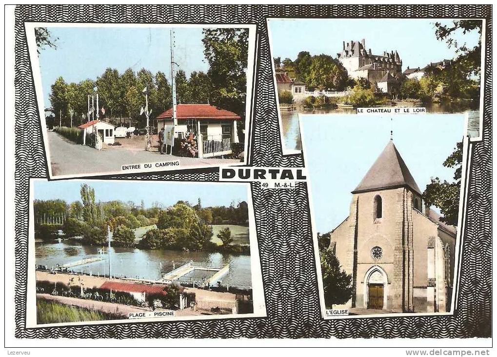 CP DURTAL MULTIVUE CAMPING PLAGE PISCINE CHATEAU LOIR EGLISE - Durtal