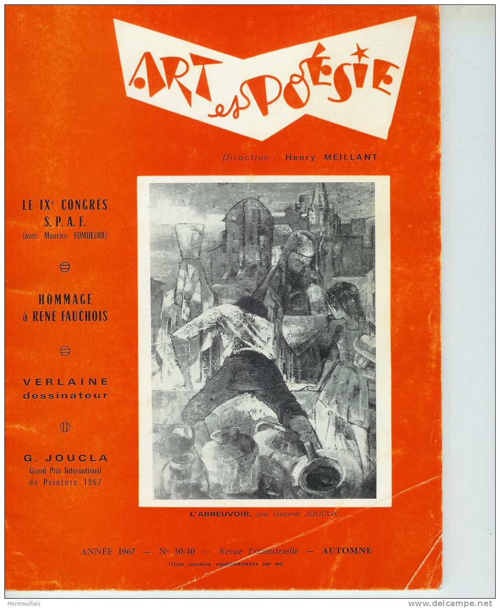 ART Et POESIE, Automne 1967, N° 30/40, 68 Pages, Poèmes, Illustrations, - French Authors